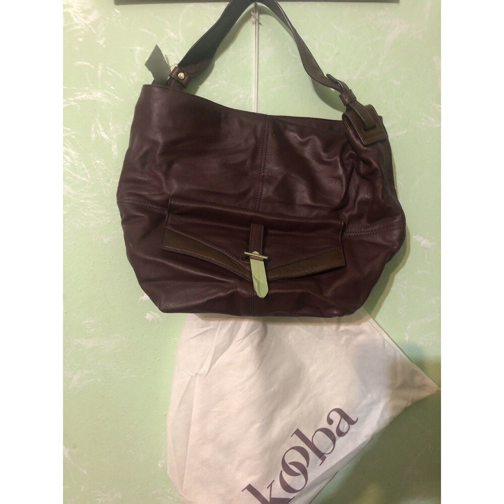 Kooba Womens Leather  Detail Shoulder Handbag  Large
